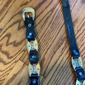 Milos | Accessories | Vintage Milos Italy Coin Leather Belt  display picture 2
